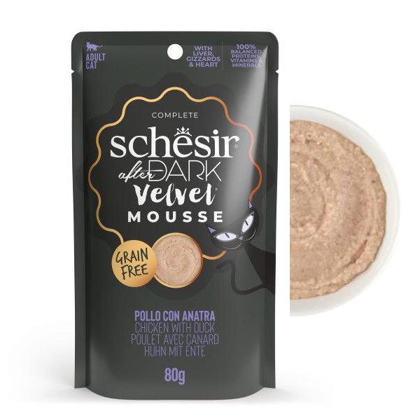 Schesir After Dark КУРКА і КАЧКА мусс вологий корм консерви для котів 80 г (132307)